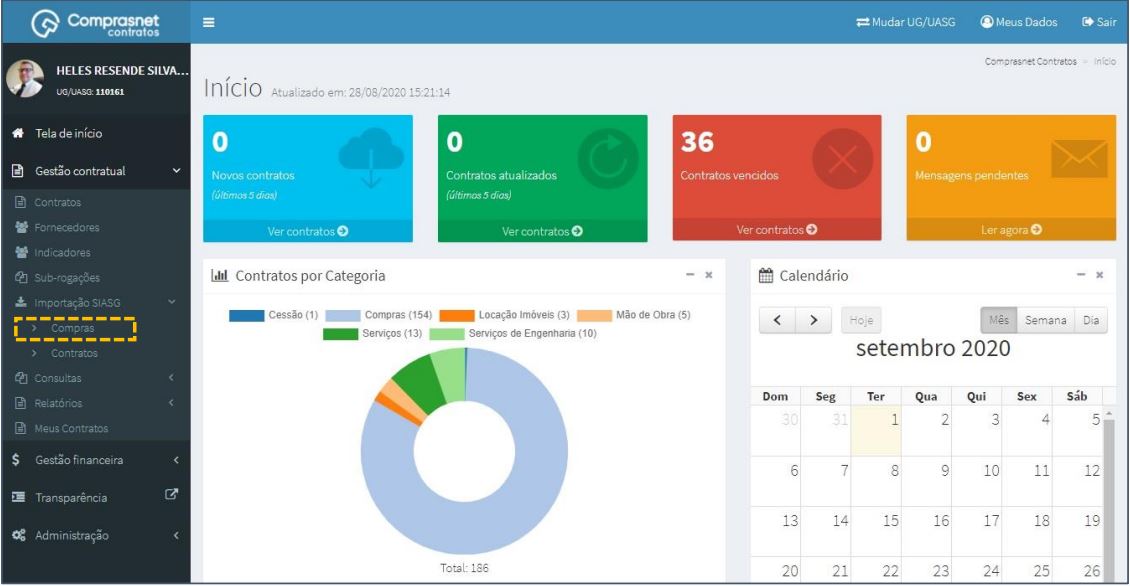 FIGURA 1 - Cadastramento de Compras