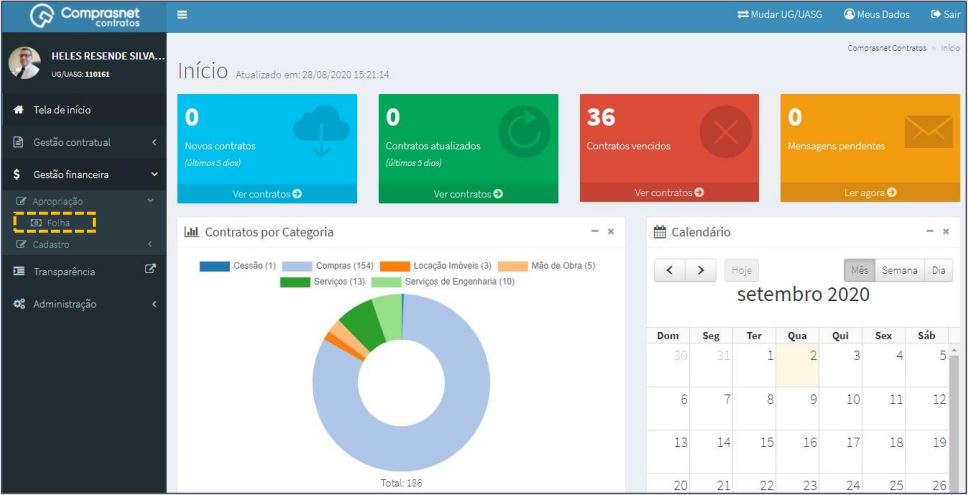 FIGURA 1 - Cadastramento de Apropriação